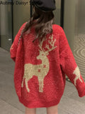 Yipinpay Vintage Christmas Sweater Women Korean Fashion Y2k Womens Knitwear Casual Outfits Thick Sweaters Elegant Tops 2023 Women