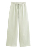 Yipinpay Autumn 2 Piece-Set Tracksuit Trousers Outfits Female Slim High Waist Drawstring Fashion Clothes Loose Women's Pants Sets