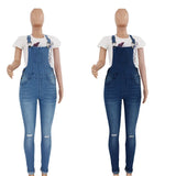 Yipinpay New Woman Ripped Denim Jumpsuit Fashion Casual Sling Pants Jeans Jumpsuit S-2XL Global Drop Shipping