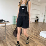 Yipinpay For Women Summer Denim Shorts Korean Style Wide Leg Jeans Pants Light Blue High Waisted Baggy Casual Fashion Shorts
