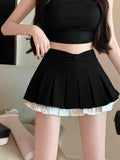 Yipinpay Mini Skirts Women Bowknot Sweet High Waist Slim French Style Chic Sexy Pleated Skirt Spring New Fashion Female Casual