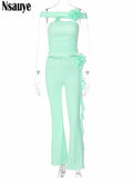 yipinpay New In Matching Sets Women Sexy Club Tracksuit Summer Y2K Skinny Crop Tops And Long High Waist Pants Two Piece Set 2023