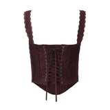 Yipinpay Women Lace Patchwork Crop Top Vintage Summer Fashion Streetwear ropa de mujer Y2K Tops