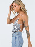 Yipinpay Womens Sexy American Retro Sparkle Crop Cami Tops Sequined Sleeveless Spaghetti Strap Camis Tie Backless Tee Shirts