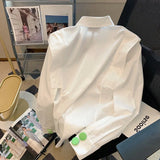 Yipinpay Blusas Mujer Tops Chic Button White Lapel Shirt Women Camisa Feminina Spring Casual Blouses Wild Shirts for Women