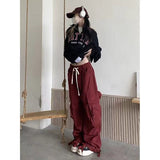 Yipinpay Vintage Wide Leg Denim Trousers Woman Free Shipping New Arrival Fashion Hip Hop Loose Baggy Cargo Pants For Women