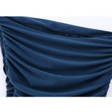 Yipinpay Cut Out Corset Woman Off Shoulder Long Dresses For Women 2023 Ruched Blue Bodycon Dress Women Sexy Evening Party Dresses