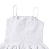 Yipinpay Spaghetti Strap Low Cut Pleated Mini Dress Women Backless Slim Fit Casual White Robe 2023 Spring Fall Fairy Grunge Clothes