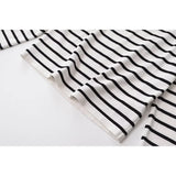 Yipinpay New Women Long Sleeve O Neck Striped Casual Knit Sweater