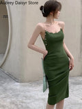 Yipinpay Spaghetti Strap Long Dress Women Summer Elegant Beach Party Dress Female Korean One Piece Casual Y2k Bodycon Dress 2023 New