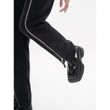 yipinpay Women's Jeans High Waist Chic Design Black Fashion Streetwear Straight Pants Baggy Basic Vintage Female Wide Leg Denim Trouser