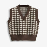 Yipinpay Autumn New Sweater Vest Women's Loose Knitted Vest Women's Top sleeveless v neck