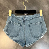 Yipinpay High Waist Spicy Girl Irregular Denim Shorts Women Summer New Fashion Elastic Tight Hot Pants Jeans Women Clothing