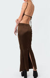 Yipinpay Vest And Skirt Suits Women Party Night Matching Sets Backless Tie-Up Sling Camisole+Low Waist Long Skirts Street Style
