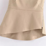 Yipinpay 2023 Woman Asymmetric Corset Top Female Summer Off Shoulder Tops For Women Sleeveless Backless Bustier Top Woman Sexy Tops