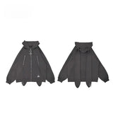 Yipinpay Hoodies Rabbit Ear Hooded Coat Women Top Autumn/Winter New Retro Spicy Girl Mid Length Oversized Sweatshirt Women Clothing