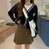 Yipinpay Brown Denim Skirt Women Vintage Cute Korean Style High Waist Pocket A-line Pleated Mini Skirt for Girls Preppy Casual