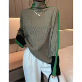 Yipinpay Sweater European Stock High-end Quality Color Colored Characters Wool Bottoming Shirt Female Autumn And Winter Sweater