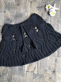 Yipinpay Simenual Sexy summer crochet swimwear floral BOHO mini skirts transparent pareos beachwear handmade hollow out short skirt lace