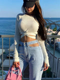 Yipinpay New White Knit Two Piece Women Sets Fall Ribbed Crop Top And Pleated Knitted Skirt Suits For Women Midi Dress Sets 2024