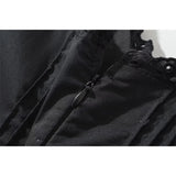 Yipinpay 2024 Women Black Lace Trim Party Mini Dress Sexy V Neck Sleeveless Female A-line Slim Summer Dresses