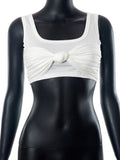 Yipinpay MO Summer Sexy Backless Crop Top Knot Slip Tank Tops For Women Streetwear 2023 Sleeveless Vest Top Cropped Feminino