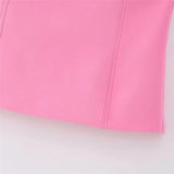 Yipinpay Pink Cut Out Corset Top Female Off Shoulder Crop Tops For Women Summer Sleeveless Backless Top Woman Party Night Sexy Tops