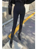 Yipinpay Fit Elastic High Waist Black Pencil Pant Women Wild Pantalones Mujer Sexy Y2k Pants Streetwear Black Denim Jeans Flare