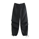 Yipinpay 2023 Parachute Pants For Women Multicolour Women's Cargo Trousers High Waist Baggy Pants Woman Streetwear Summer Pants