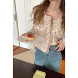 Yipinpay Temperament Small Fragrance Rainbow Jacket  Women Tweed Fringe Coat Top Korean Autumn Winter Clothes Jaqueta Woolen Cardigan