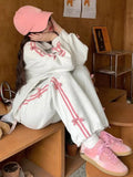 Yipinpay Zipper Bow Embroidery Sweet Plus Fleece Thickened Hoodie Skirt Suit Women Students Korean Fashion Y2k Party Sets Outwear