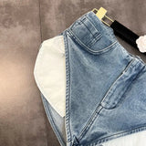 Yipinpay High Waist Spicy Girl Irregular Denim Shorts Women Summer New Fashion Elastic Tight Hot Pants Jeans Women Clothing
