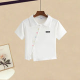 Yipinpay Women's Summer Dress Suit 2024 New Fashion Short Top+Irregular Strap Skirt Two Piece Korean Chic Short-sleeve Matching Set