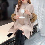 Yipinpay Shirt Half High Collar Pullover Sweater Knitwear Spring, Autumn and Winter Loose Oversized Pullover Cape Pullover Sweater