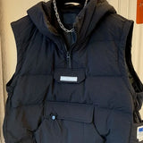 Yipinpay Down Coats Pockets Casual Loose Quilted Cotton Hooded Vest Women Chalecos Mujer Cropped Parkas Top Autumn Jackets 2023