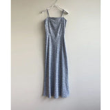 Yipinpay The Shoulder Sleeveless Sexy Blue Floral Dress Women Summer Spaghetti Strap Pink Print Robe Femme Slim Fit Chiffon Vestidos