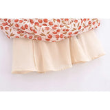 Yipinpay French Vintage Cherry Print Sling Dress Women Sexy Spaghetti Strap A-line Short Chiffon Summer Dress Holiday Robe