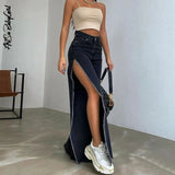 yipinpay Baggy Jeans Wide Leg Pants Side Split Out Denim Pants Women Streetwear 2000s Aesthetic Summer Straight High Waisted Trousers