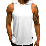 Yipinpay Fashion Moto Biker Hooded Mens Tank Tops Joggers Summer T Shirt Men Sleeveless Top Fly Cool Street Top Mens Clothes M-3XL