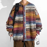 Yipinpay Men Striped Sweater Casual Elastic Long Sleeve Pullovers Harajuku Patchwork Knitted Warm Top Fashion Brand Jumper Clothes