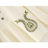 Yipinpay Embroidery Blouse Women Pleated Long Sleeve Top Female Fashion Summer Blouses Woman 2023 Beach Casual Loose Blouses