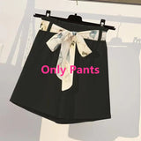 Yipinpay Women's Summer Shorts Suit 2024 New Casual Printed Shirt Top Pants Two Piece Korean Fashion Elegant Short Sleeve Blouse Set