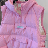 Yipinpay Down Coats Pockets Casual Loose Quilted Cotton Hooded Vest Women Chalecos Mujer Cropped Parkas Top Autumn Jackets 2023
