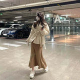 Yipinpay Hip Stretch Khaki Half Turtleneck Mermaid Dress Women Bodycon Vestido Feminino Wild Autumn Bottom Black Knit High Waist