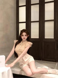 Yipinpay Sweet Shirts Women Bowknot Flying Sleeve Lace Ruffles Patchwork Turn Down Collar Elegant Blouse Vintage Female Tops