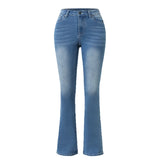 Yipinpay New Women's Stretch Boot Cut Jeans Fashion Slim Fit Hip-Lifting Denim Flared Pants Casual Women's Trousers