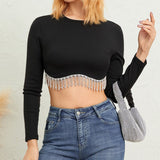 Yipinpay Women Harajuku T-shirts Pullover Luxury Crop Top Korean y2k Vintage Clothes Fairy Grunge Long Sleeve Tees Clothing Streetwear