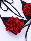 yipinpay Sexy 2023 Patchwork Bikini Set Swimsuit Beach Outfits For women Swimwear Push Up Brazilian Bathing Suit Summer Swimming
