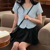 Yipinpay Pink Tailored Coat Temperament Tweed Cardigan Love Button Jackets for Women Summer 2023 Korean Style Coats Ropa Mujer