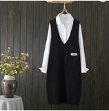 Yipinpay style knitted vest women autumn and winter Korean versatile casual camisole medium length sleeveless sweater vest female